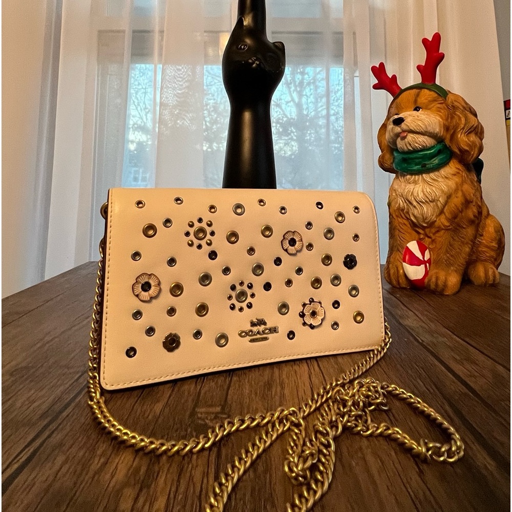 NWT Coach Callie Foldover Chain clutch
